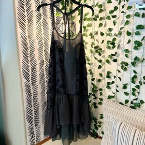 Free People Brocade Flowers, Lace High Low Brocade Dress